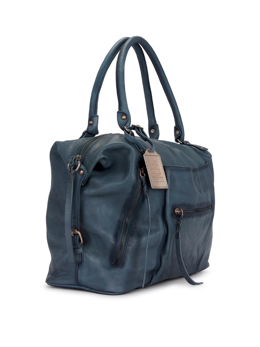 Free People We The Free Emerson Full Sized Shoulder Bag in Stormy Sea, NWT - Picture 3 of 5